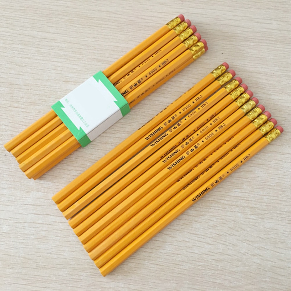 지우개가 있는 다기능 쓰기 나무 HB 연필, 학생 그림 스케치 쓰기, 학생 문구 펜, 12 개